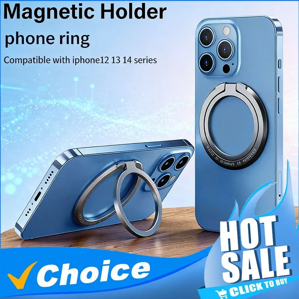 Phone Accessories Useful - Magnetischer Handy-Fingerringhalter, verstellbarer Ständer, Zubehör, Magnetring-Stützhalterung